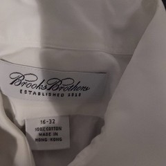 Brooks Brothers Tuxedo Shirt Mens 16-32 White Bib Pleated French Cuff Cotton