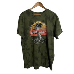 Ford Shelby Auto Car T-Shirt Mens 2xl 2x Green Graphic Short Sleeve Crewneck