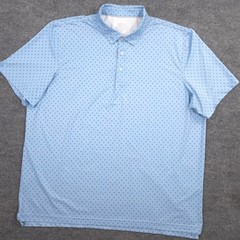 Vineyard Vines On The Go Palmero Polo Shirt Mens XXL Blue Geometric AOP OTG Golf