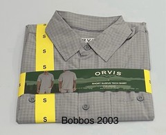 Orvis Men’s UPF 30+ Short Sleeve Tech Shirt, Gray, Size S