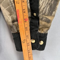 Sportsman Warehouse Outfitters Camo Hunting Shirt Men L Black Button Up Shooting