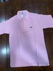 NWT Vintage 1970s IZOD Lacoste Men’s Pink Solid Knit Polo Shirt L