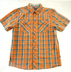 THE NORTH FACE Men’s Size L Short Sleeve Button Shirt Multicolor Plaid Snap