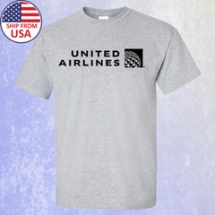 United Airlines Men’s T-shirt Size S-5XL
