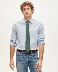 J. Crew Broken-in organic cotton oxford shirt Blue Stripe Size XS NWOT $98 BG424