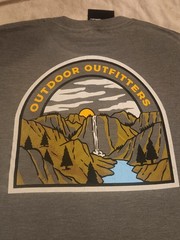 Eddie Bauer grey outdoor outfitters graphic tee Men’s small NEW