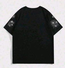 New Men Luxury Diamond Eyes Rhinestones Fashion Black T-Shirt High Quality