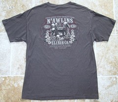 Mens L Bourbon Street Elixir Co New Orleans Graphic T Shirt Brown