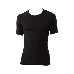 Bonds Aircel Thermal Short Sleeve Tee Waffle Knit Raglan Mens T-Shirt Black MVNK