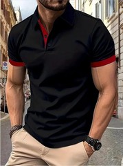 Men’s Short Sleeve Polo Shirt – Casual Summer T-Shirt for Beach, Daily Wear Gift