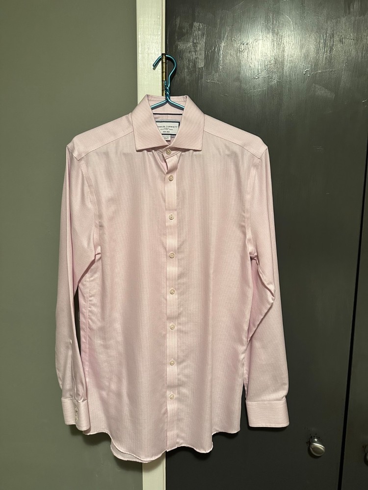 Charles Tyrwhitt Cotton Dress Shirt (Non-Iron) Light Pink Extra Slim Fit