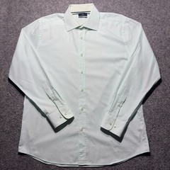Strokesmans Dress Shirt Mens 48/30 Mint Green Long Sleeves Button Up Non-iron
