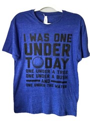 A Bad Day at Golf Funny Tshirt sz M Mens Blue Good Sense Of Humor