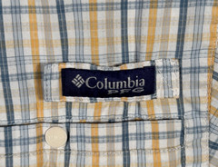 Columbia Men’s PFG Omni-Shade Short Sleeve Button Shirt – Yellow & Blue – Size S