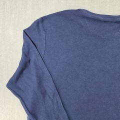 Club Room Thermal Shirt Mens XXL Blue Waffle Knit Long Sleeve Crewneck