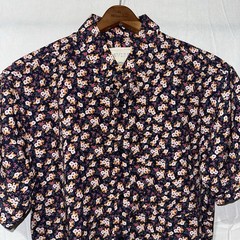RSVLTS Summer Shirt Mens Small Floral Short Sleeve Button Front