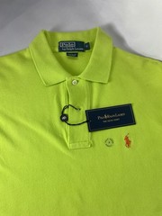 NWT Polo Ralph Lauren Mens Classic Fit Mesh Polo Shirt Size S Lime Green $85