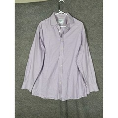 Charles Tyrwhitt Mens 17.5/35 Non Iron Slim Fit Dress Shirt Purple Check 44/89cm