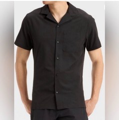 NEW MENS ALL IN MOTION BLACK SNAP FRONT RESORT SHIRT SIZE LARGE