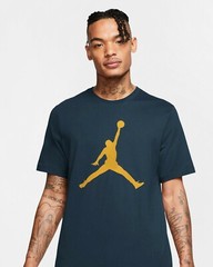 Nike Air Jordan Jumpman Logo Mens T-Shirt Green Multi Size Sportswear Top