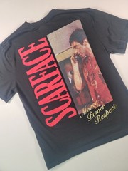 Scarface Money Power Respect Graphic Tee Black Men’s Large READ