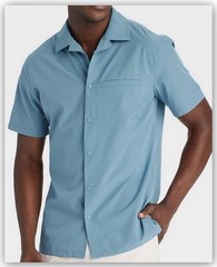 Men’s Everyday Woven Shirt for active Life Wicking Stretch Snaps All in Motion