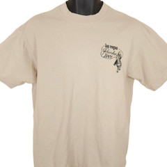Vintage Las Vegas Round Up T Shirt Mens Size Large Beige Y2K 2001 Rodeo Cowboy