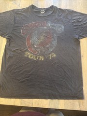 Grateful Dead Tour ’74 Shirt Mens XL Black Ripple Junction Graphic Band Tee