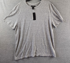 The Men’s Store at Bloomingdale’s Striped Linen Tee XL Dark Slate Pullover S/S