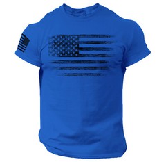 USA Distressed Flag Men T Shirt Patriotic American Tee Plus Size L-6XL
