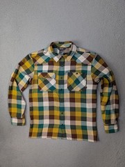 Outdoor Research Shirt Mens Small Long Sleeve Colorful Herringbone Flannel Plaid