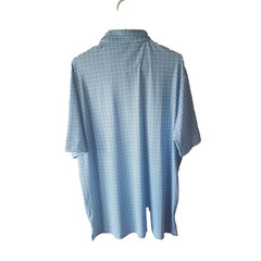 TailorByrd Polo Shirt Mens XXL Light Blue White Flamingo Logo Golf Casual