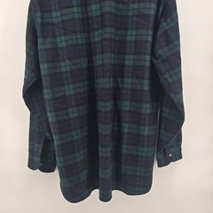 Vintage Pendleton Plaid Board Shirt Loop Collar Green Outdoor Clean Size XL