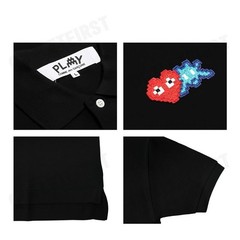 PLAY COMME DES GARÇONS MEN POLO SHIRT COLOR BLACK CODE: AZ-T336 (BLACK)