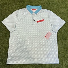 $110 Redvanly Golf Shirt Polo Sleeve Logo Devine Print XXL Marine Polyester