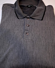 BRUNO MENS SUEDED MICROFIBER POLO SHIRT XL (#B-1000)
