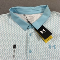 Under Armour Polo Shirt Mens 4XL Blue All Over Print UA Playoff 3.0 Printed NWT