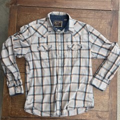 Wrangler retro men’s western snap button shirt size large 0467