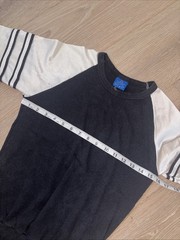 True Vintage Sears Blk Short Striped Jersey Sleeve T-shirt Shirt Sz Boys 18/20