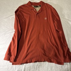 Y2K Timberland Weathergear Pull Over Shirt Red Men’s 2XL Faded Baggy(2003)
