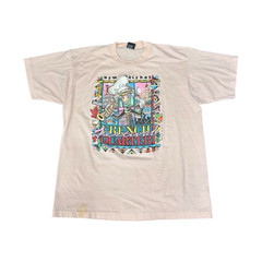 New Orleans French Quarter Festival Cartoon Chef Vintage 90s tee Size XL