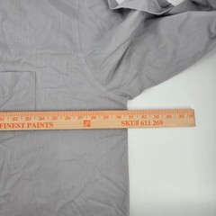 Stafford Gray Easy Care Broadcloth Long Sleeve Dress Shirt Big 20 36-37 Y2K Vibe