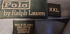 Polo by Ralph Lauren Polo Shirt Men’s XXL Blue Navy Striped Short Sleeve Cotton