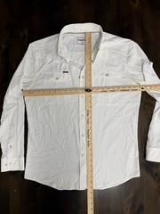 Poncho Western Vented Nylon Pearl Snap Front Men Shirt Medium Slim