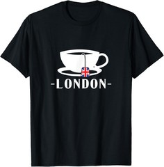 London Tea United Kingdom UK Flag Great Britain British T-Shirt