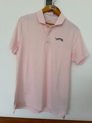 SUNDAY Red polo shirt Small in Light Pink