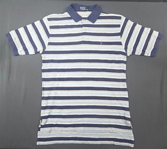 VTG Polo Ralph Lauren Polo Shirt Mens Large Multicolor Striped Pony Logo Tennis
