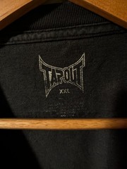 Vintage Tapout XXL MMA All Over Print T-Shirt Y2K Black Graphic Tee Wrestling