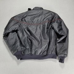 Vintage Horizon Sportswear Snap On Satin Jacket Bomber Black No Size Tag