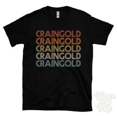 CRAINGOLD REPEATED RETRO STYLE T-SHIRT mens & womens novelty cool name gift